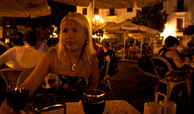 Anki på Casa Pablo, Plaza de las Flores, Estepona