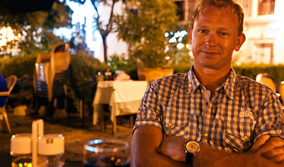 Lasse på Casa Pablo, Plaza de las Flores, Estepona