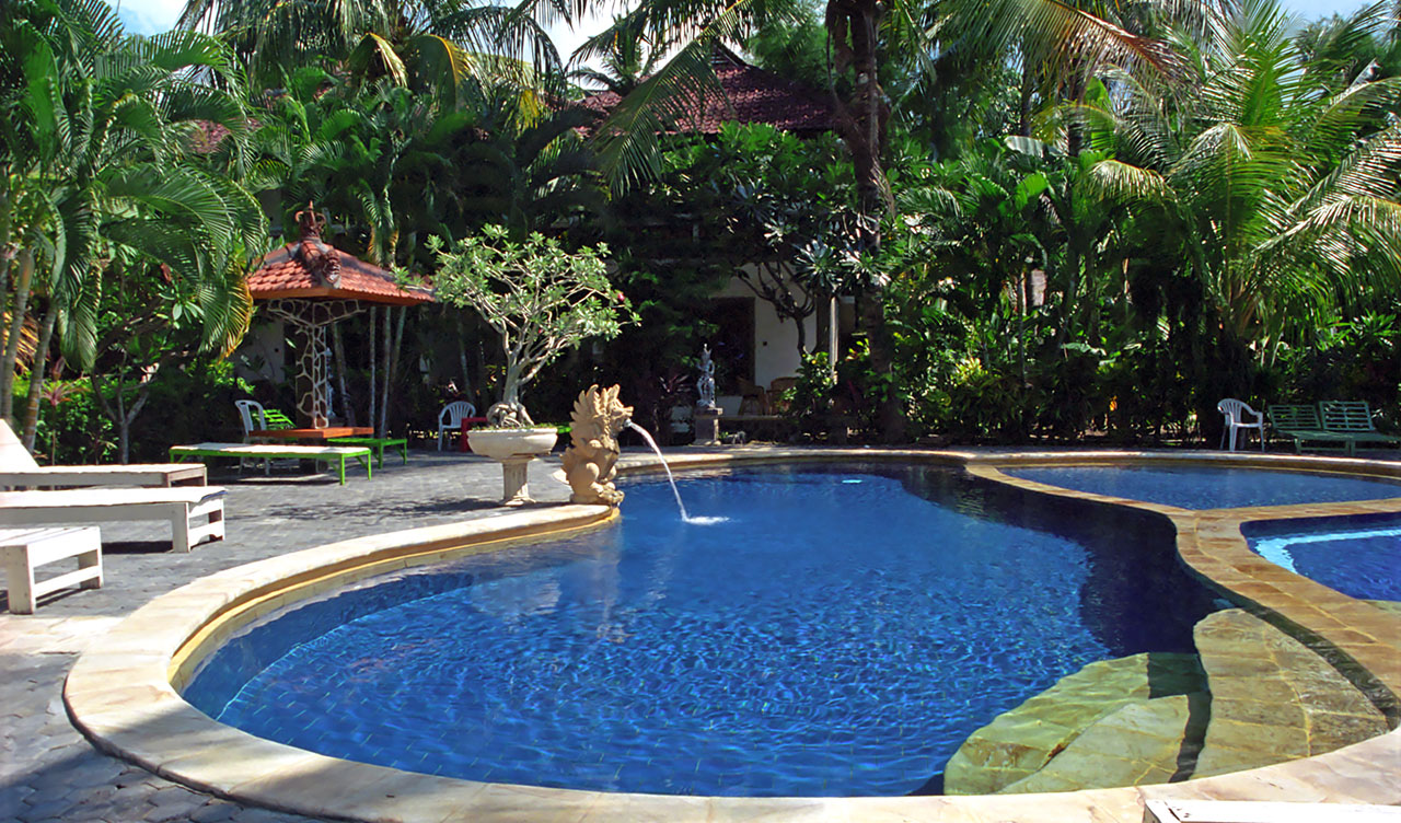 Pool, Puri Bali Bungalow hotell, Lovina Bali