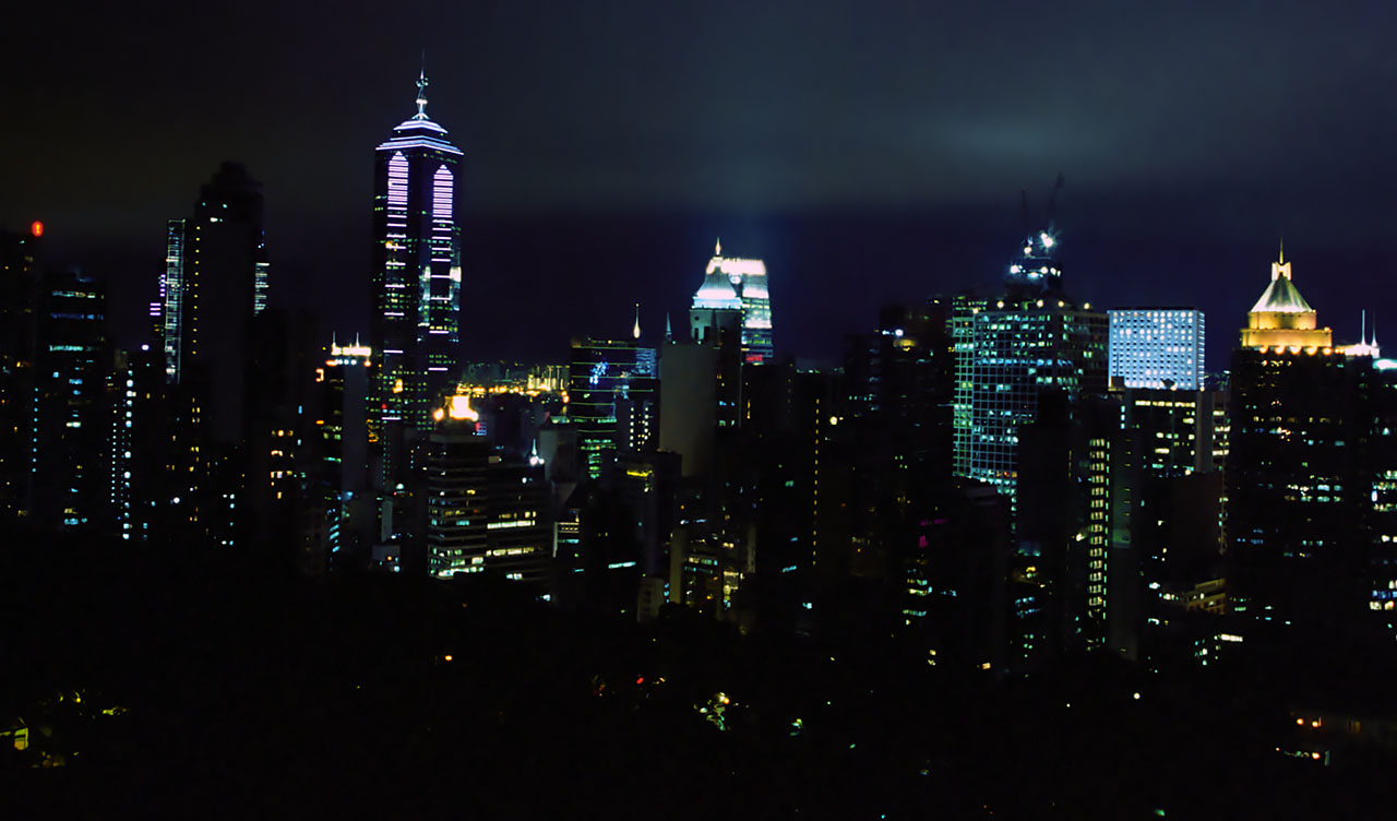 Utsikt från hotellrum i Hong Kong