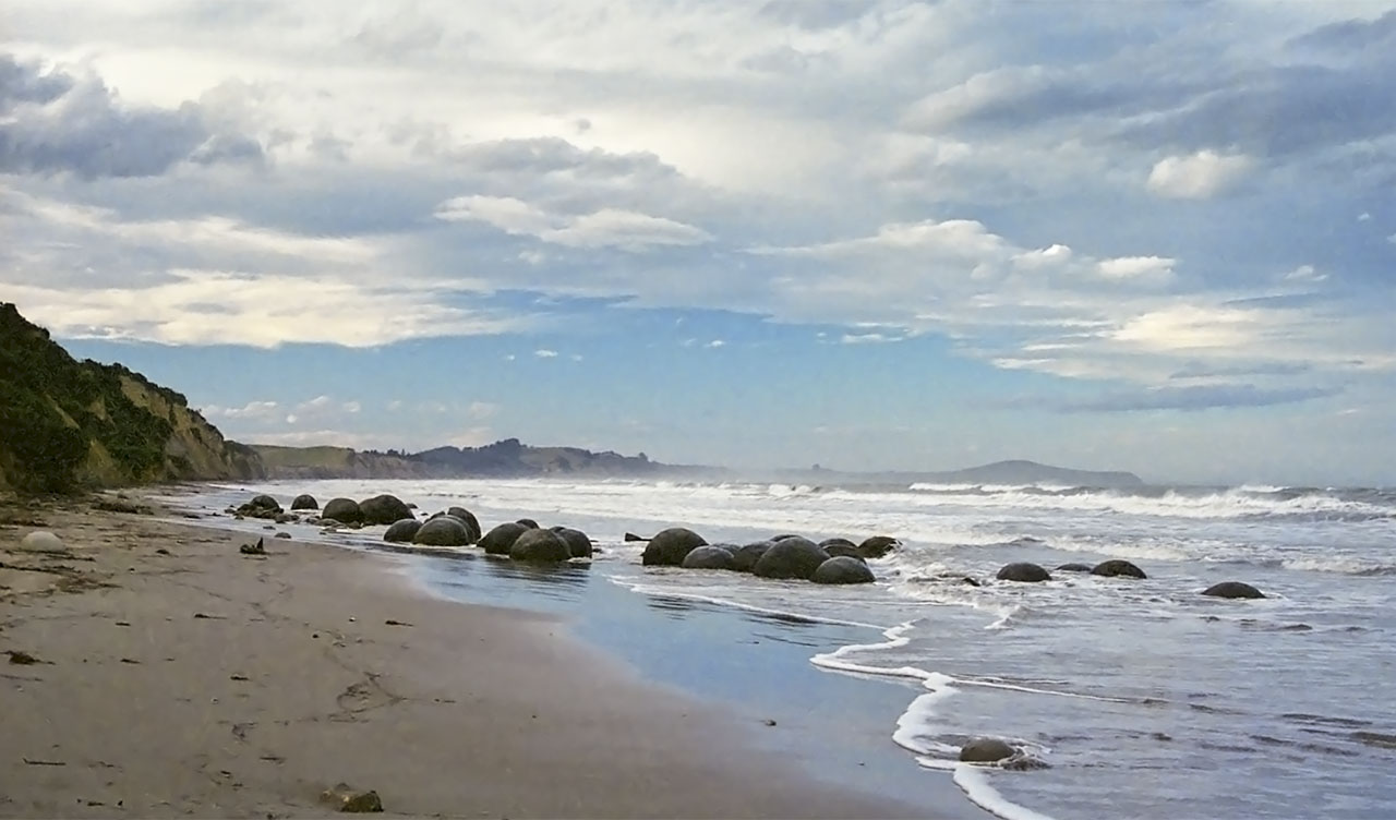 Moeraki Beach, Nya Zeeland