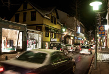 Laugavegur gatan i centrala Reykjavik Island