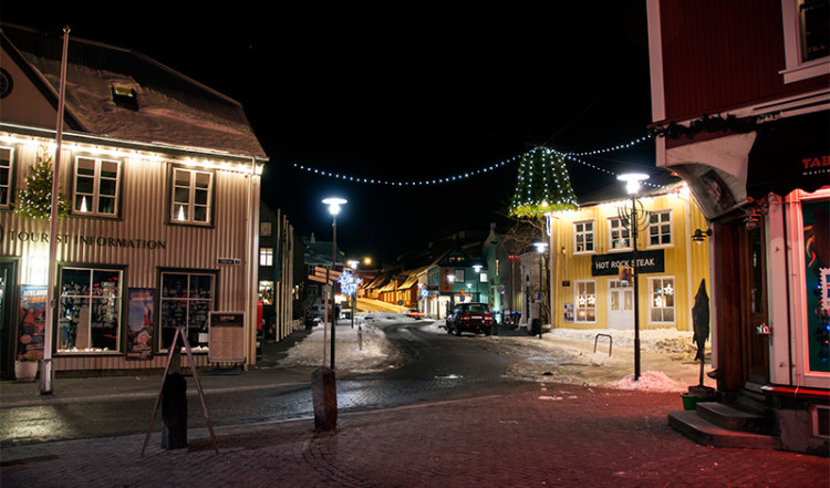 Turistbyrån i centrala Reykjavik, Island