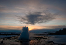 Geysern får utbrott, Geysir Island