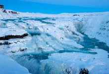 Gullfoss, stort vattenfall på Island
