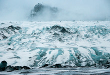 Glaciärtungan vid Sólheimajökull, Island
