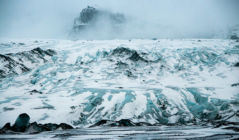 Glaciärtungan vid Sólheimajökull, Island