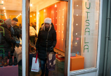 Anki i butik vid Laugavegur, Reykjavik Island