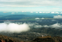 Utsikt på väg upp mot vulkansjön, Mt Ruapehu Crater climb