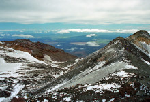 På väg uppför vulkanen, Mt Ruapehu Crater climb