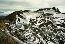 Vulkan landskap, Mt Ruapehu Crater climb