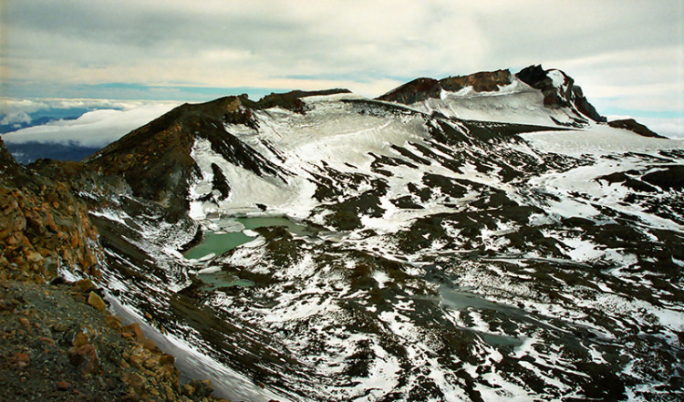 Vulkan landskap, Mt Ruapehu Crater climb Vulkan landskap, Mt Ruapehu Crater climb