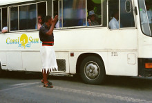 Policeman directing traffic, Nadi Fiji