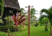 Byggnad vid Samoa turistinformation i centrala Apia, Samoa