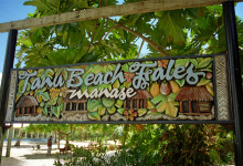 Skylt Tanu Beach Fales, Samoa