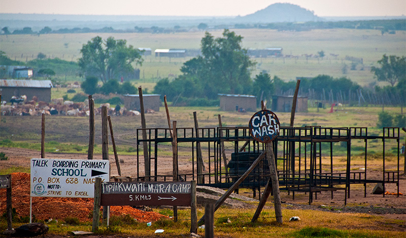Biltvätt, Talek Village i Masai Mara Kenya