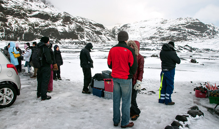Nedanför Sólheimajökull, Island