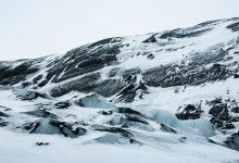 Sólheimajökull glaciär, Island