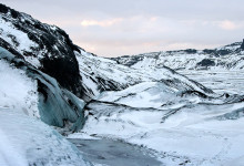 Glaciären Sólheimajökull, Island