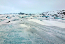 Mot toppen av Sólheimajökull, Island