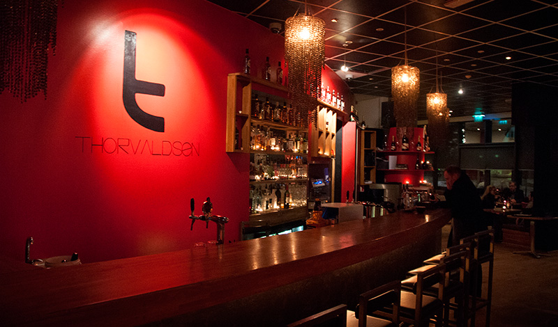 Baren på Restaurant Thorvaldsen, Reykjavik Island