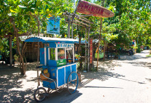 Mobil servering på Sanur strand, Bali