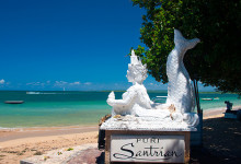 Sjöjungfru vid Puri Santrian Beach, Sanur Bali