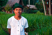 En kille ur den trevliga personalen på Bambu Indah, Ubud Bali
