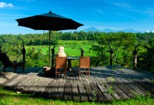 En fantastisk utsiktplats på Bambu Indah, Ubud Bali