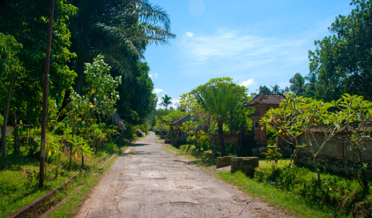Banjar Baung landsväg i Sayan, västra Ubud Bali Banjar Baung landsväg i Sayan, västra Ubud Bali