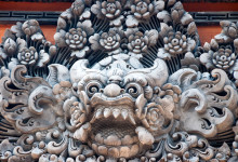 Portalutsmyckning till Tempel vid Jalan Kedewatan 2, Ubud Bali