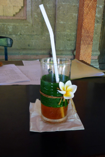 Välkomstdrink på Arma Resort Hotel,Ubud Bali