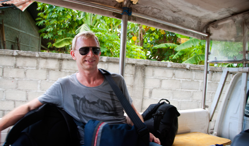 Taxi till hotellet på Nusa  Lembongan