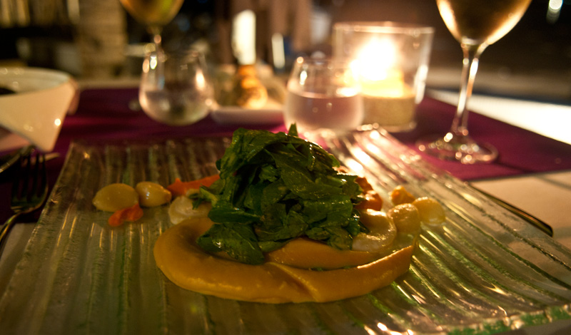 Vegetarisk rätt på Indiana Kenanga Villas Lembongan