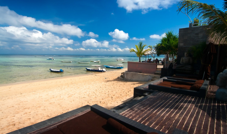 Vacker morgonvy från Indiana Kenanga Villas, Lembongan