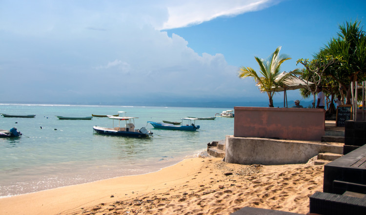 Eftermiddagsvy från Indiana Kenanga Villas, Nusa Lembongan, Bali