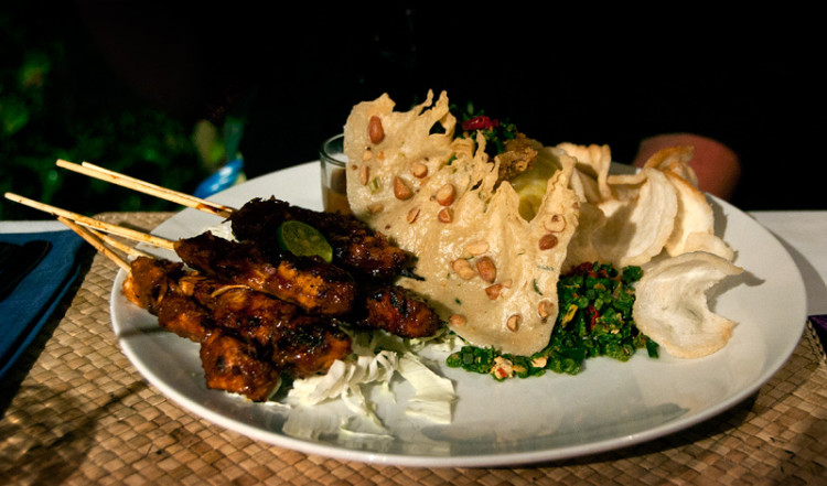 Chicken Satay på Ibu Rai Bar and Restaurant, Ubud Chicken Satay på Ibu Rai Bar and Restaurant, Ubud