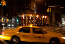 Kvällstrafik i SoHo, New York