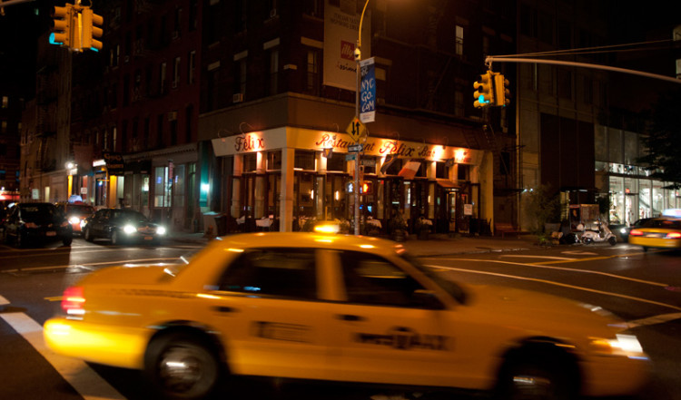 Kvällstrafik i SoHo, New York
