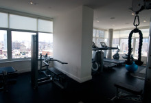 Ett gym med utsikt på the James SoHo, New York