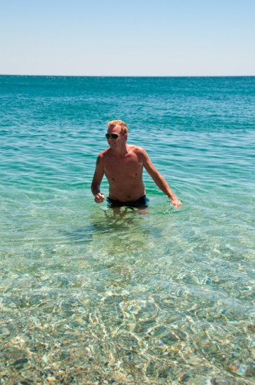 Lasse tar ett dopp, Punta Chullera