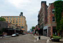 Gansevoort Street från 9th Avenue, MeatpackingDistrict NYC