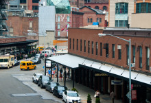 Washington Street i Meatpacking District från ovan, New York