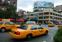 Taxibilar vid 9th Avenue, MeatpackingDistrict NYC