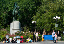 George Washington staty mitt på Union Square, New York