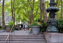 Nordvästra entrén till Bryant Park, New York
