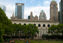 Bryant Park och New York Public Library
