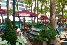 Reading room - Utomhus bibliotek vid Bryant Park, New York