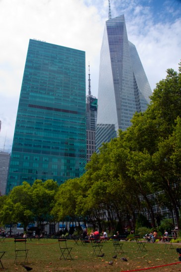 Bank of America Tower från Bryant Park, New York
