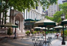 Uteservering vid Bryant Park, New York
